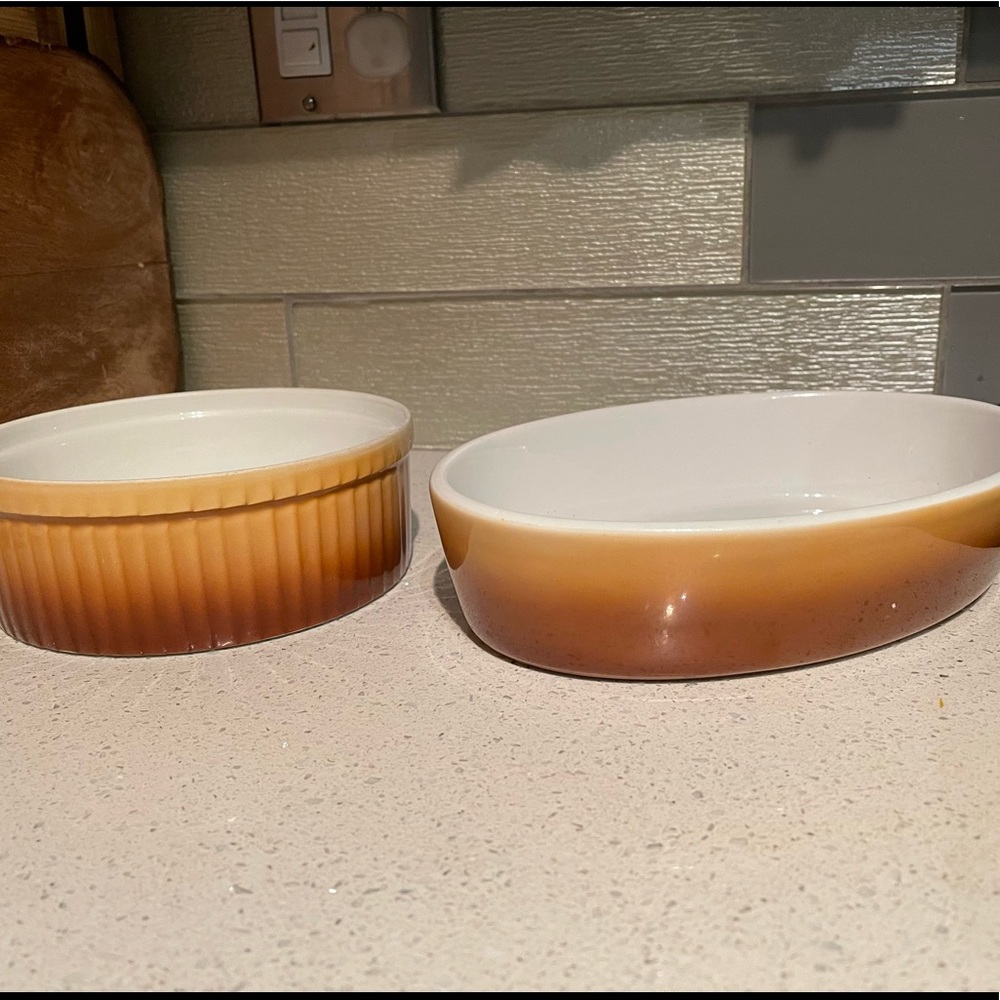 2 VINTAGE Pillivuyt Ombré set